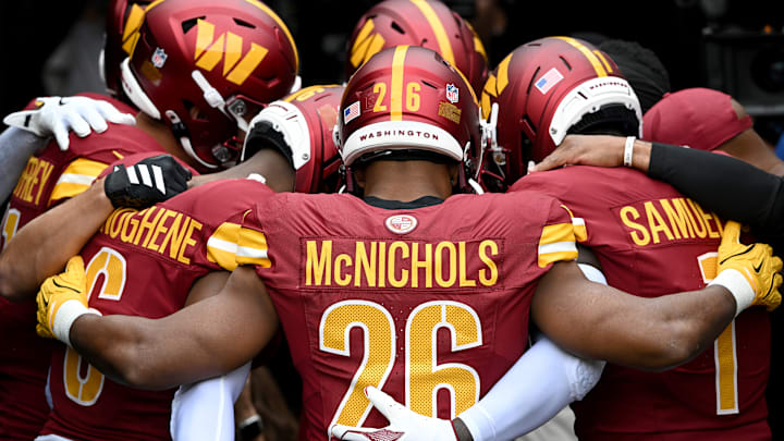 Washington Commanders running back Jeremy McNichols