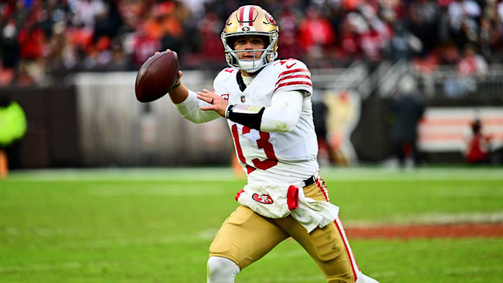 The San Francisco 49ers and quarterback Brock Purdy are favored on Monday night. The San Francisco 49ers and quarterback Brock Purdy are favored on Monday night.