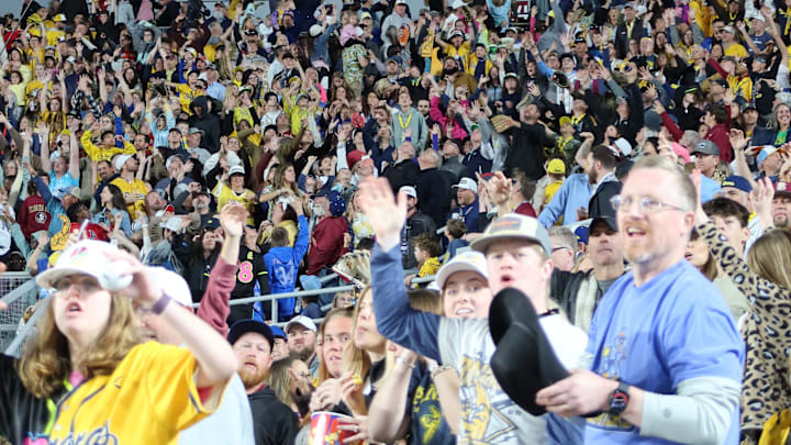 Nearly 67,000 fans pack Doak Campbell Stadium on Saturday, Feb. 28, for the highly anticipated Savannah Bananas season opener. The record-breaking crowd witnessed the historic transformation of the Florida State football home into a premier baseball venue.