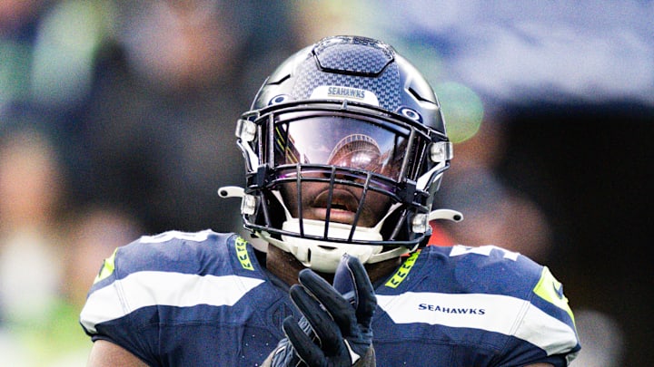 Derick Hall of the Seattle Seahawks