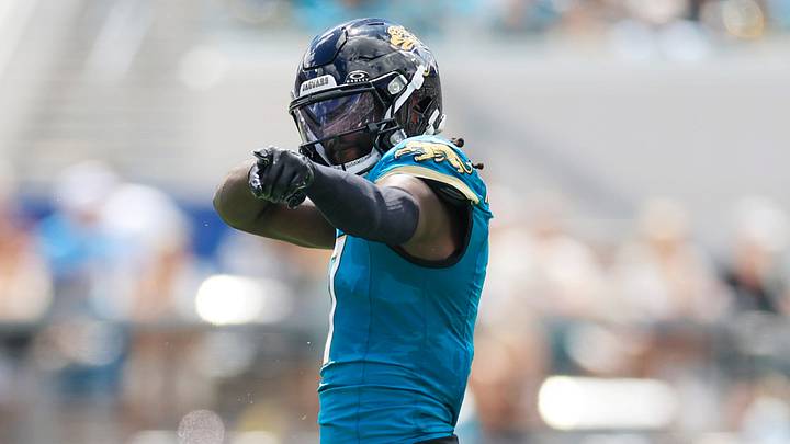 Jacksonville Jaguars wide receiver Brian Thomas Jr. (7) reacts to his reception during the first quarter of an NFL football matchup at EverBank Stadium, Sunday, Sept. 21, 2025, in Jacksonville, Fla. The Jaguars defeated the Texans 17-10. The Jaguars defeated the Texans 17-10. Jacksonville Jaguars wide receiver Brian Thomas Jr. (7) reacts to his reception during the first quarter of an NFL football matchup at EverBank Stadium, Sunday, Sept. 21, 2025, in Jacksonville, Fla. The Jaguars defeated the Texans 17-10. The Jaguars defeated the Texans 17-10.
