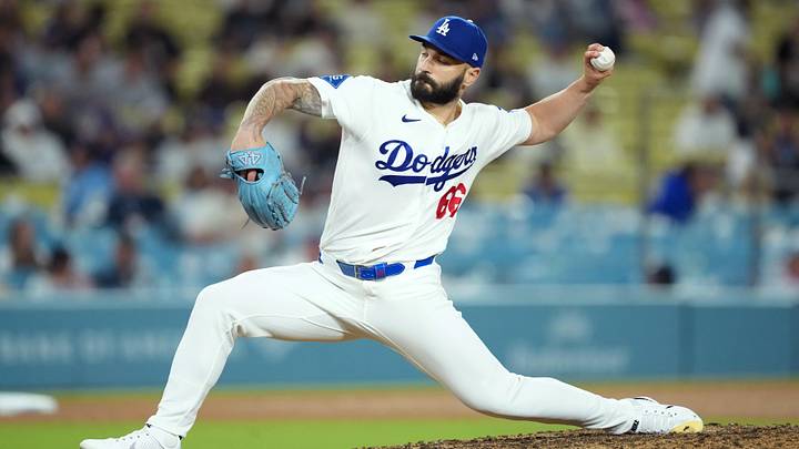 Los Angeles Dodgers pitcher Tanner Scott. Los Angeles Dodgers pitcher Tanner Scott.