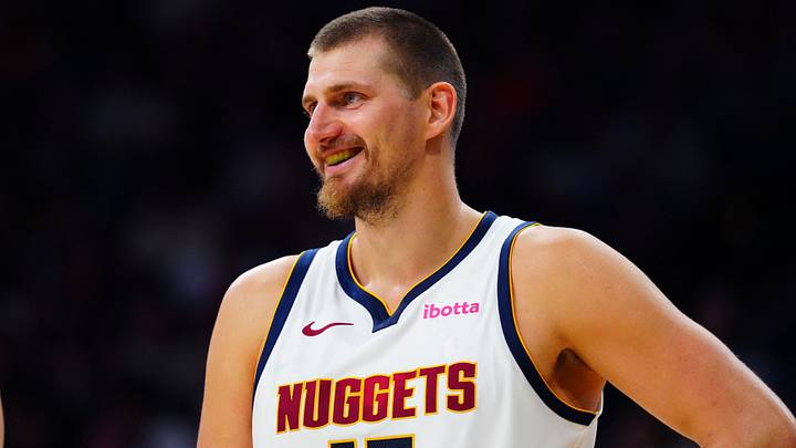 Jokić scored three points and tallied seven assists in the Nuggets’ preseason opener on Sunday. Jokić scored three points and tallied seven assists in the Nuggets’ preseason opener on Sunday.