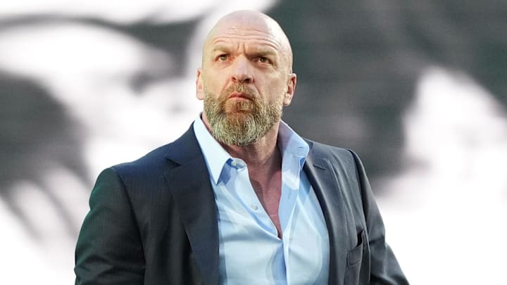 Apr 6, 2024; Philadelphia, PA, USA; WWE CCO Triple H during Wrestlemania XL Saturday at Lincoln Financial Field. Mandatory Credit: Joe Camporeale-Imagn Images