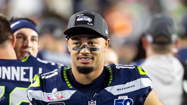 Seattle wideout Jaxon Smith-Njigba called out the NFL for making a mistake on his Offensive Player of the Year trophy.