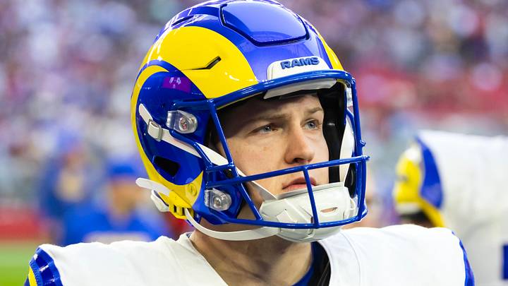 Los Angeles Rams kicker Harrison Mevis. Los Angeles Rams kicker Harrison Mevis.
