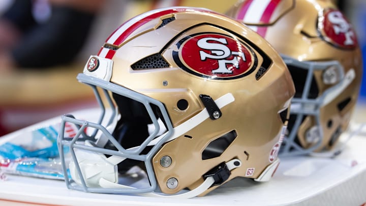 San Francisco 49ers helmet. San Francisco 49ers helmet.