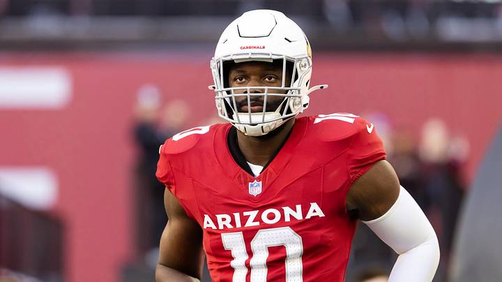Dec 7, 2025; Glendale, Arizona, USA; Arizona Cardinals linebacker Josh Sweat (10) against the Los Angeles Rams at State Farm Stadium. Mandatory Credit: Mark J. Rebilas-Imagn Images Dec 7, 2025; Glendale, Arizona, USA; Arizona Cardinals linebacker Josh Sweat (10) against the Los Angeles Rams at State Farm Stadium. Mandatory Credit: Mark J. Rebilas-Imagn Images