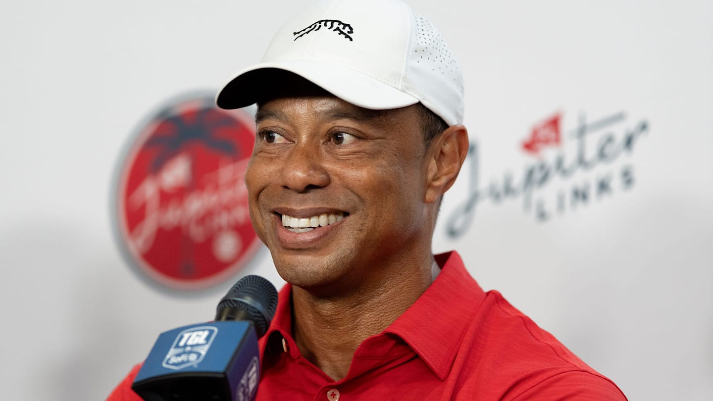 Tiger Woods’ gf Vanessa Trump stuns in strapless black dress for his 50th red party