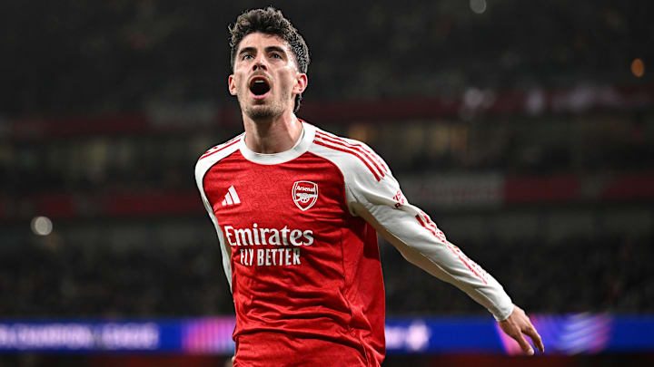 Kai Havertz, buteur avec Arsenal contre le Sporting CP en quarts de finale