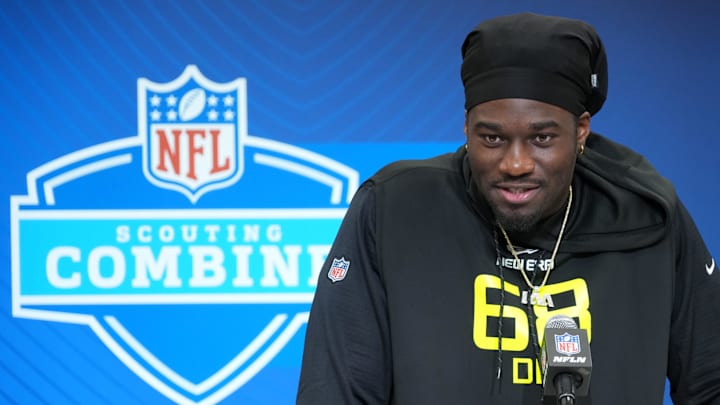 Texas A&M defensive lineman Shemar Stewart is considered a potential 2025 NFL draft target for the Atlanta Falcons.