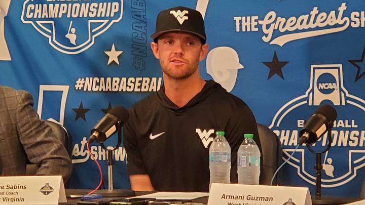 West Virginia head coach Steve Sabins West Virginia head coach Steve Sabins