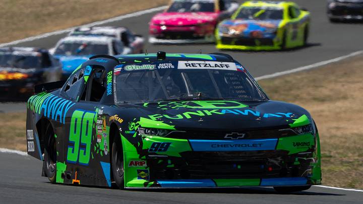 Parker Retzlaff (99) races during the O'Reilly Auto Parts Series Race at Sonoma Raceway. Stan Szeto-Imagn Images Parker Retzlaff (99) races during the O'Reilly Auto Parts Series Race at Sonoma Raceway. Stan Szeto-Imagn Images