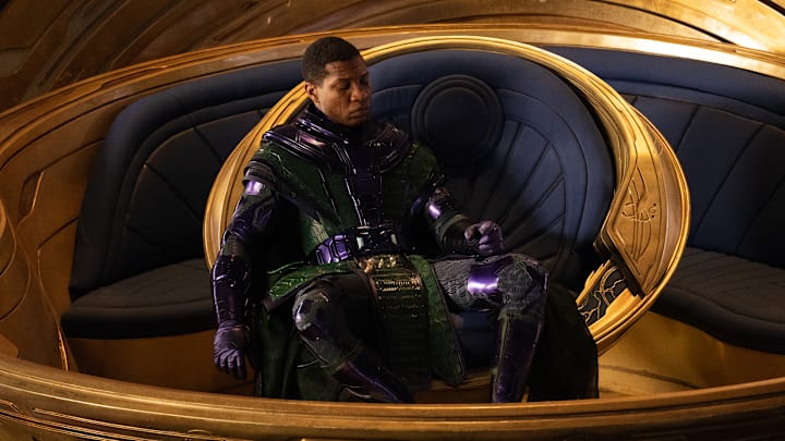 Jonathan Majors as Kang The Conqueror in Marvel Studios' ANT-MAN AND THE WASP: QUANTUMANIA. Photo by Jay Maidment. © 2022 MARVEL.