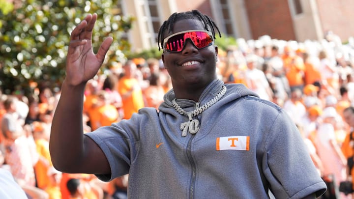 5-star Tennessee football commit David Sanders Jr. during the Vol Walk before a game between Tennessee and Kent State in Neyland Stadium, in Knoxville, Tenn., Saturday, Sept. 14, 2024.