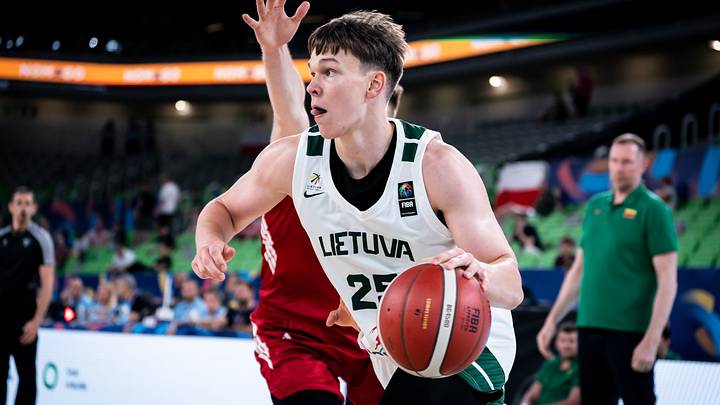 Mantas Laurencikas, Lithuania v Poland: Group B - FIBA U20 Eurobasket 2026