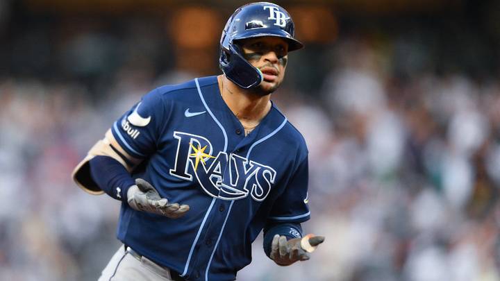 Aug 8, 2026; Seattle, Washington, USA; Tampa Bay Rays right fielder Victor Mesa Jr. (25) runs the bases after hitting a home run against the Seattle Mariners during the fourth inning at T-Mobile Park. Mandatory Credit: Steven Bisig-Imagn Images Aug 8, 2026; Seattle, Washington, USA; Tampa Bay Rays right fielder Victor Mesa Jr. (25) runs the bases after hitting a home run against the Seattle Mariners during the fourth inning at T-Mobile Park. Mandatory Credit: Steven Bisig-Imagn Images