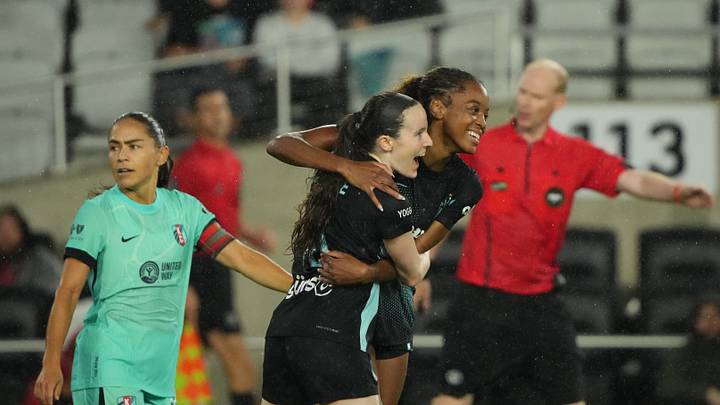 Rose Lavelle and Jordynn Dudley of Gotham FC Rose Lavelle and Jordynn Dudley of Gotham FC