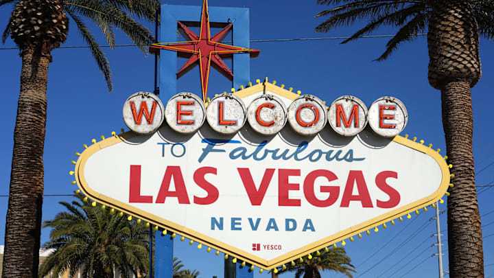 Nov 26, 2023; Paradise, Nevada, USA; The Welcome to Fabulous Las Vegas sign on the Las Vegas strip. Mandatory Credit: Kirby Lee-Imagn Images Nov 26, 2023; Paradise, Nevada, USA; The Welcome to Fabulous Las Vegas sign on the Las Vegas strip. Mandatory Credit: Kirby Lee-Imagn Images