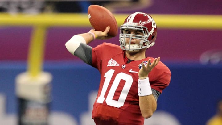 Former Alabama national champion AJ McCarron took serious issue with Thomas Castellanos' comments about the Week 1 game. Former Alabama national champion AJ McCarron took serious issue with Thomas Castellanos' comments about the Week 1 game.