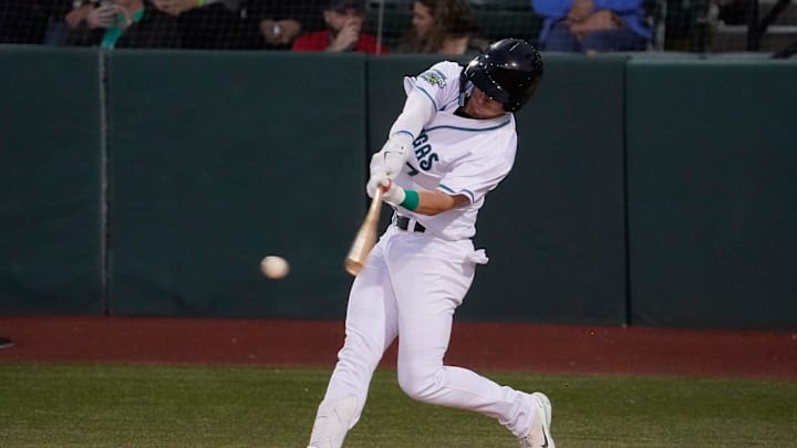 Tortugas Austin Hendrick at bat during opening game at Jackie Robinson Ballpark in Daytona Beach, Friday, April 8, 2022.
Tortugas Opener28 Tortugas Austin Hendrick at bat during opening game at Jackie Robinson Ballpark in Daytona Beach, Friday, April 8, 2022.
Tortugas Opener28