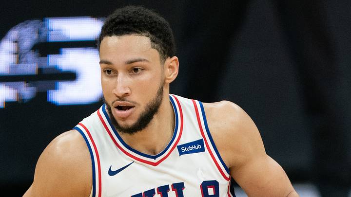February 9, 2021; Sacramento, California, USA; Philadelphia 76ers guard Ben Simmons (25) during the second quarter against the Sacramento Kings at Golden 1 Center. 