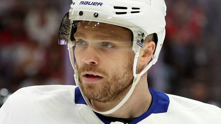 May 11, 2025; Sunrise, Florida, USA;Toronto Maple Leafs center Max Domi (11) against the Florida Panthers during the second period in game four of the second round of the 2025 Stanley Cup Playoffs at Amerant Bank Arena. Mandatory Credit: Kim Klement Neitzel-Imagn Images