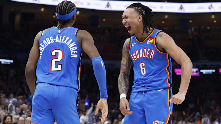 Jan 31, 2024; Oklahoma City, Oklahoma, USA; Oklahoma City Thunder forward Jaylin Williams (6)