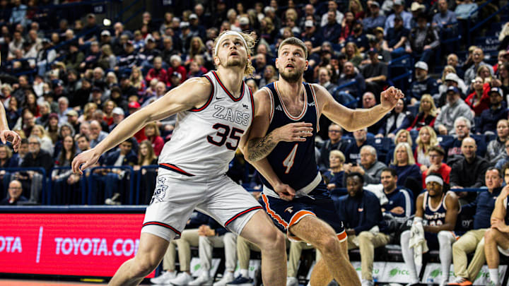 Gonzaga Bulldogs forward Noah Haaland (35).
