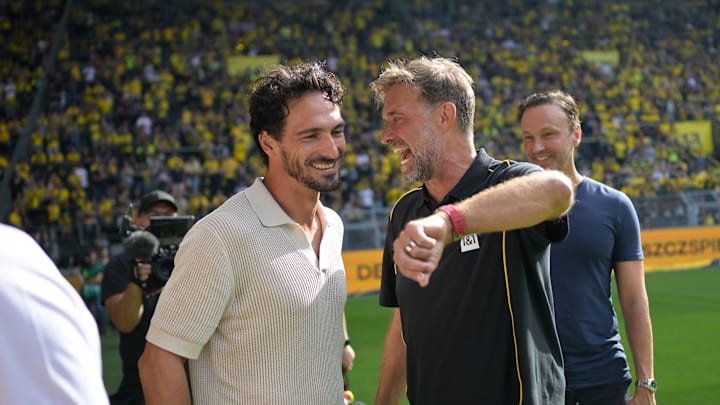 Mats Hummels und Jürgen Klopp. Mats Hummels und Jürgen Klopp.