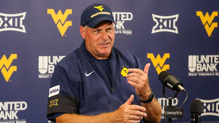 Aug 30, 2025; Morgantown, West Virginia, USA; West Virginia Mountaineers head coach Rich Rodriguez speaks to the media after defeating the Robert Morris Colonials at Milan Puskar Stadium. Mandatory Credit: Ben Queen-Imagn Images Aug 30, 2025; Morgantown, West Virginia, USA; West Virginia Mountaineers head coach Rich Rodriguez speaks to the media after defeating the Robert Morris Colonials at Milan Puskar Stadium. Mandatory Credit: Ben Queen-Imagn Images