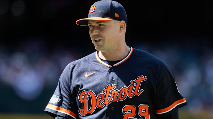 Detroit Tigers pitcher Tarik Skubal in the fifth inning against the Arizona Diamondbacks at Chase Field. 