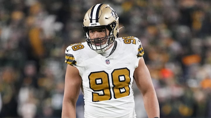 New Orleans Saints defensive end Payton Turner during the game against the Green Bay Packers at Lambeau Field. New Orleans Saints defensive end Payton Turner during the game against the Green Bay Packers at Lambeau Field.