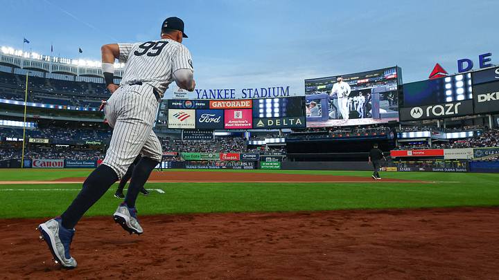 Sep 8, 2026; Bronx, New York, USA; New York Yankees right fielder Aaron Judge (99) runs on to the field before the game against the Colorado Rockies at Yankee Stadium. Mandatory Credit: Vincent Carchietta-Imagn Images Sep 8, 2026; Bronx, New York, USA; New York Yankees right fielder Aaron Judge (99) runs on to the field before the game against the Colorado Rockies at Yankee Stadium. Mandatory Credit: Vincent Carchietta-Imagn Images