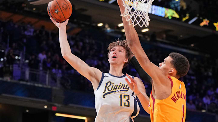 Feb 16, 2024; Indianapolis, Indiana, USA; Team Detlef forward Matas Buzelis (13) of the G League