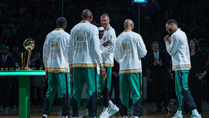Boston followed up their ring ceremony with a historic three-point performance Tuesday.
