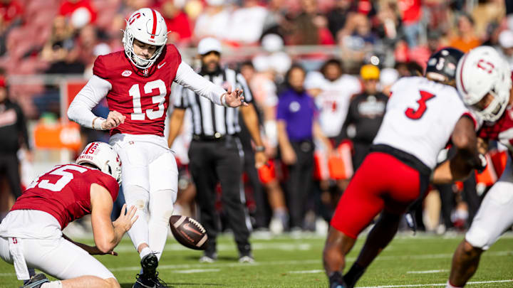 Stanford place-kicker Emmet Kenney 