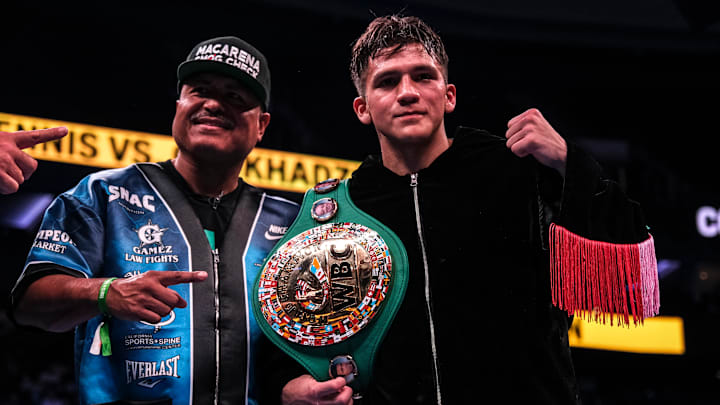 Jesse "Bam" Rodriguez (left) with trainer Robert Garcia (right). Jesse "Bam" Rodriguez (left) with trainer Robert Garcia (right).