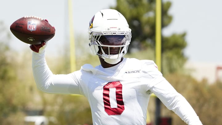 Arizona Cardinals cornerback Will Johnson (0) during organized team practice at the Arizona Cardinals training center in Tempe on June 3, 2025.