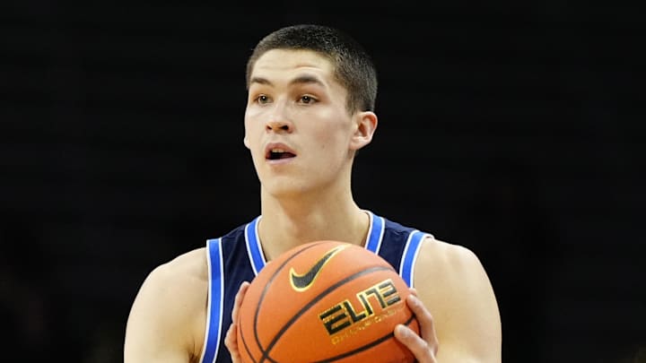 Jan 21, 2025; Boulder, Colorado, USA; Brigham Young Cougars guard Egor Demin (3) during the first half against the Colorado Buffaloes at CU Events Center. Mandatory Credit: Ron Chenoy-Imagn Images Jan 21, 2025; Boulder, Colorado, USA; Brigham Young Cougars guard Egor Demin (3) during the first half against the Colorado Buffaloes at CU Events Center. Mandatory Credit: Ron Chenoy-Imagn Images