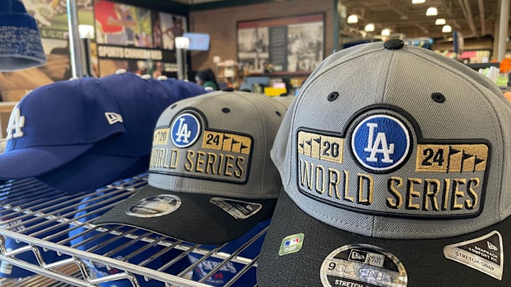 DICK's Sporting Goods offers a variety of Los Angeles Dodgers hats ahead of the World Series, which begins Friday night.