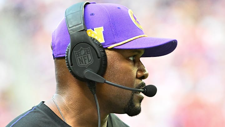 Minnesota Vikings defensive coordinator Brian Flores