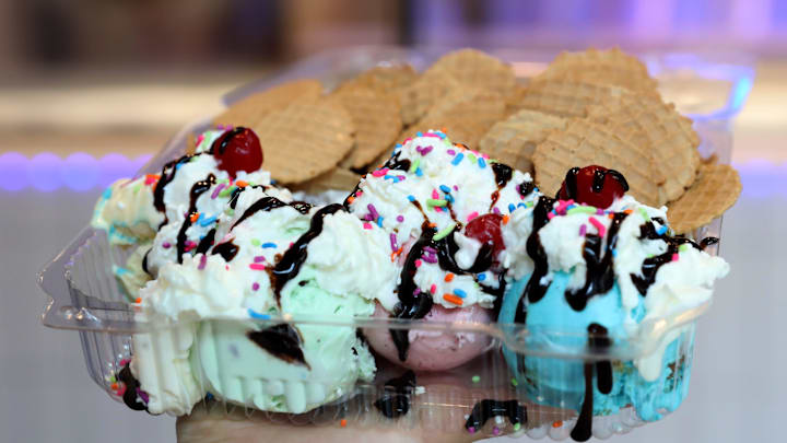 The ice cream nachos with waffle cone chips at LongfordÕs Ice Cream in Armonk July 17, 2024.