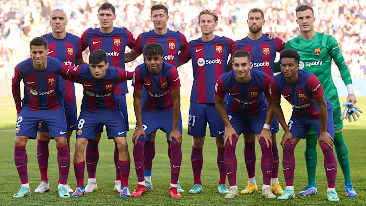 Les joueurs du FC Barcelone ont rendu hommage à Gavi avant la rencontre face au Rayo Vallecano. 