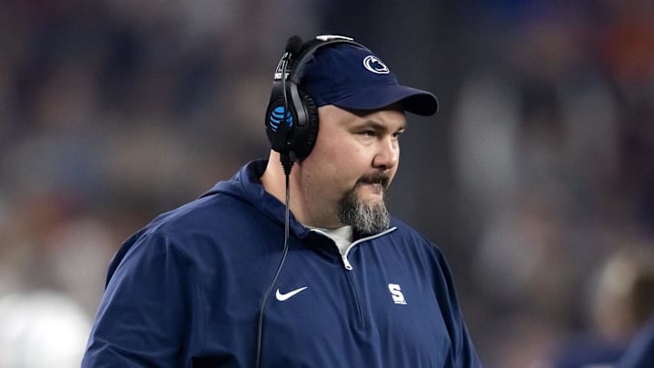 Dec 31, 2024; Glendale, AZ, USA; Penn State Nittany Lions tight ends coach Ty Howle against the Boise State Broncos during the Fiesta Bowl at State Farm Stadium. Mandatory Credit: Mark J. Rebilas-Imagn Images