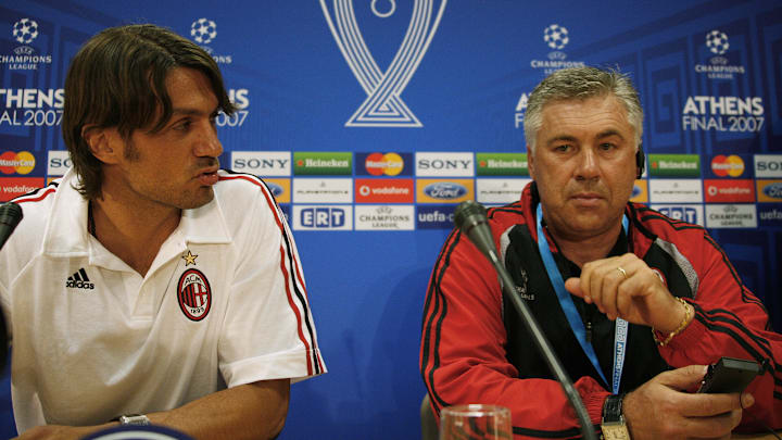 Paolo Maldini y Ancelotti Paolo Maldini y Ancelotti