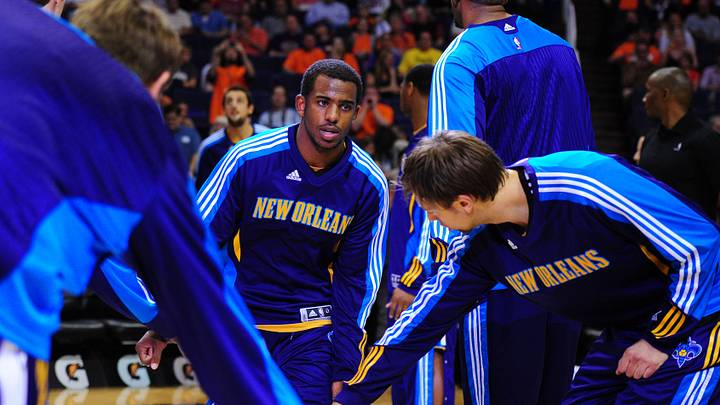 Mar. 25, 2011; Phoenix, AZ, USA; New Orleans Hornets guard (3) Chris Paul against the Phoenix Suns at the US Airways Center. The Hornets defeated the Suns 106-100. Mandatory Credit: Mark J. Rebilas-USA TODAY Sports Mar. 25, 2011; Phoenix, AZ, USA; New Orleans Hornets guard (3) Chris Paul against the Phoenix Suns at the US Airways Center. The Hornets defeated the Suns 106-100. Mandatory Credit: Mark J. Rebilas-USA TODAY Sports