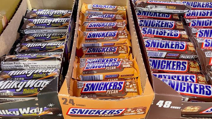 Chocolate candy bars for sale in store Chocolate candy bars for sale in store