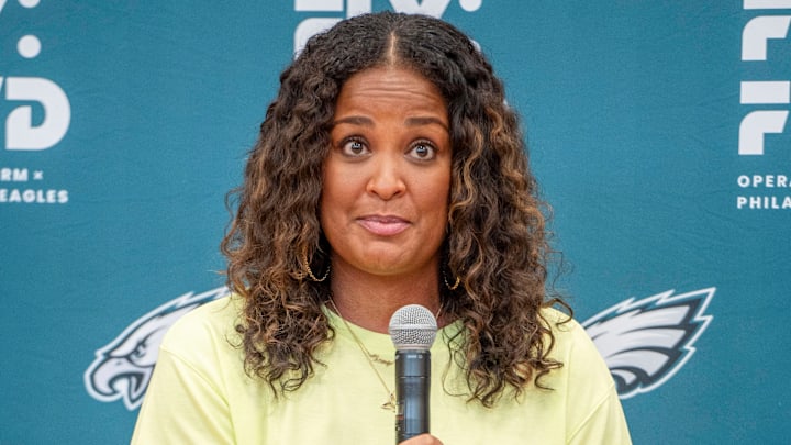 LAILA ALI, hall of fame boxer, speaking on a panel on August 25, 2023.