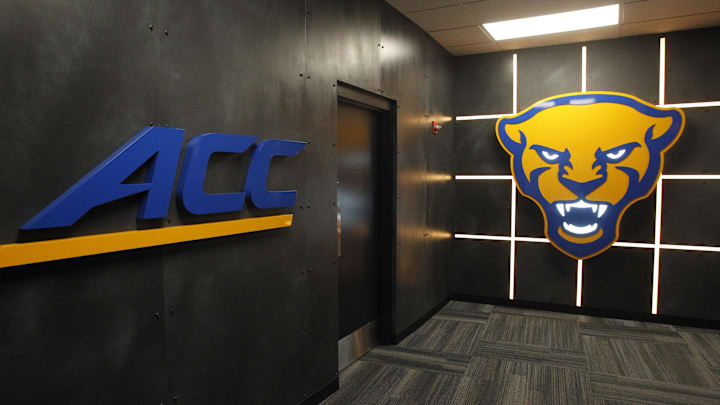 Aug 31, 2019; Pittsburgh, PA, USA; The entrance to the Pittsburgh Panthers locker room is seen before a game against the Virginia Cavaliers at Heinz Field. Mandatory Credit: Charles LeClaire-Imagn Images